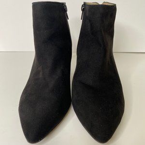 JESSICA SIMPSON BLACK SUEDE J-P ADANA BOOTS WOMENS SIZE 8 2" HEELS BOOTIE EVENIN
